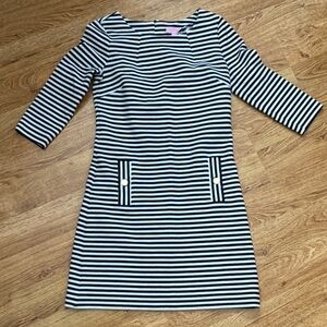 Striped Navy and White Dress